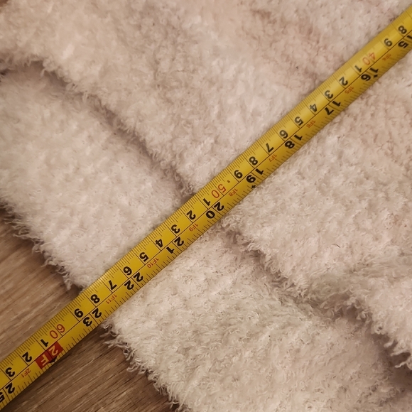 POL Cream Fuzzy Hoodie with Lavender and Blush Stripes - Picture 9 of 9